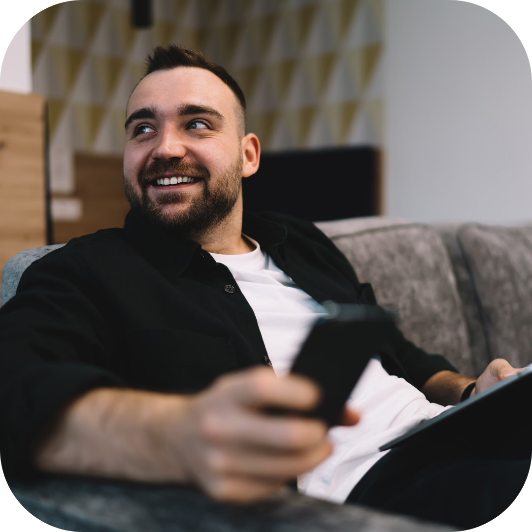 Worried adult checking phone late at night
